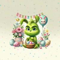 FUNNY EASTER WZ. 5 - panel (60cm x 50cm)  Potahový velur