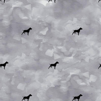 PITBULLS (minimal) / CAMOUFLAGE pat. 2 (grey) - looped knit fabric