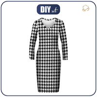 BLEISTIFTKLEID (ALISA) - SCHWARZER HAHNENTRITT / WEIẞ - Nähset