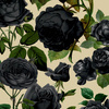 BLACK ROSES- Upholstery velour