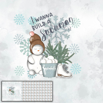 I WANNA BUILD A SNOWMAN (WINTER IN THE CITY) - PANORAMIC PANEL (80cm x 155cm)