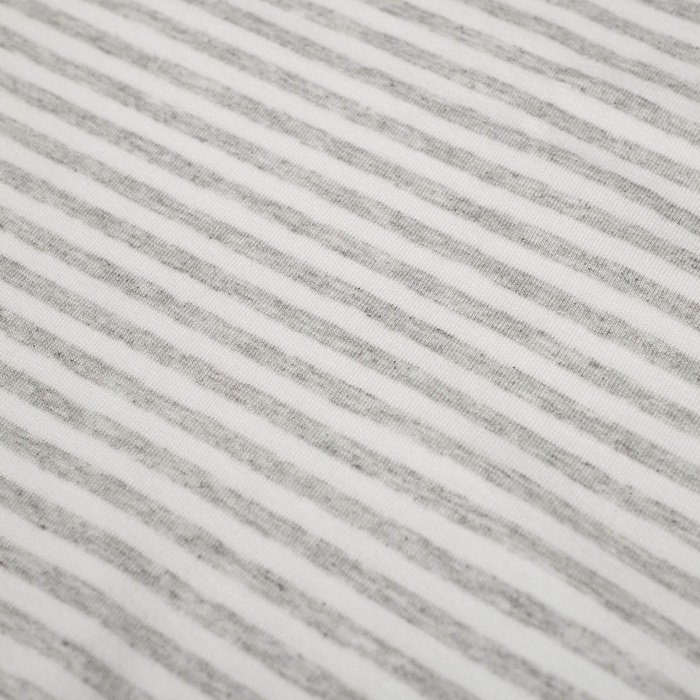 STRIPES MELANGE / WHITE 0,5cm x 0,5cm - Viscose jersey