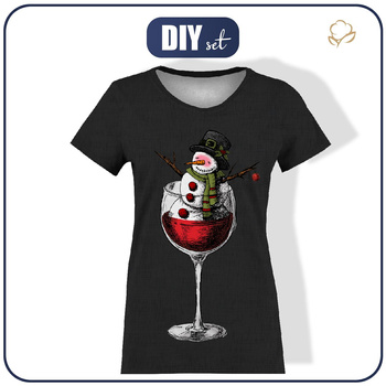 DAMEN T-SHIRT - TIPSY SNOWMAN - Single Jersey ITY S