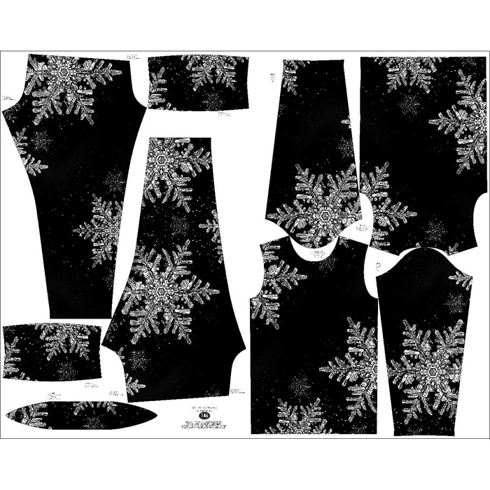 THERMO KOMPLET DZIEWCZĘCY (NANCY) - CHALKY SNOWFLAKE - zestaw do uszycia 146