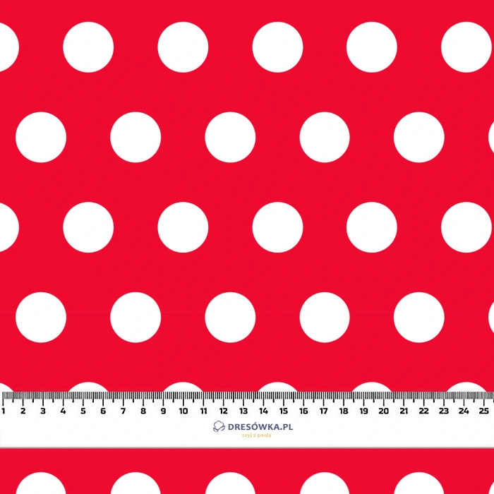 RED POLKA DOTS - Minky plyš