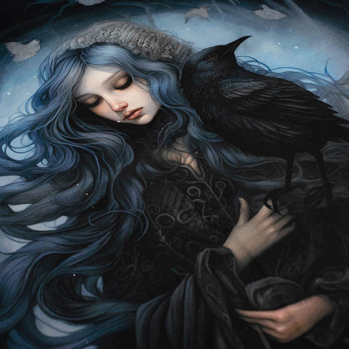 GOTHIC GIRL VZ. 2 - panel (60cm x 50cm)- single jersey s elastanem ITY