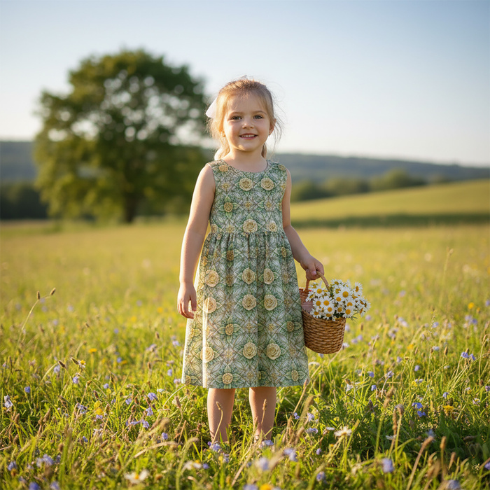 Stained Garden wz. 9 (FLOWERS) - single jersey 