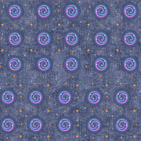 WELTRAUM (WELTRAUMEXPEDITION) / ACID WASH DUNKELBLAU - Baumwoll Webware