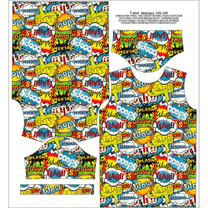 KID’S T-SHIRT - COMIC BOOK - single jersey (140/146)