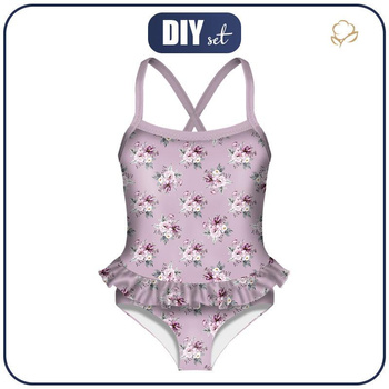 Girl's swimsuit - WATERCOLOR BOUQUET Pat. 5 - 122-128