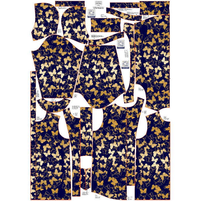 WOMEN'S PARKA (ANNA) - BUTTERFLIES / gold - softshell S