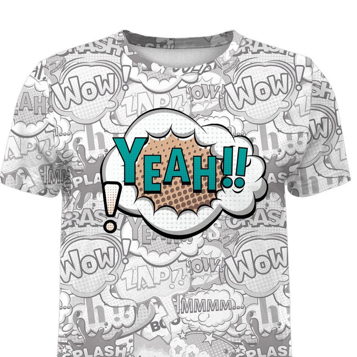 MEN’S T-SHIRT - COMICS / yeah (colorful) - single jersey XXXL