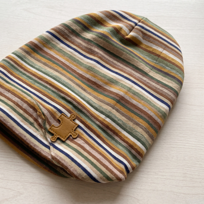 ČEPICE “Šmoulinka” - RETRO EARTH STRIPES / Velikost na výběr