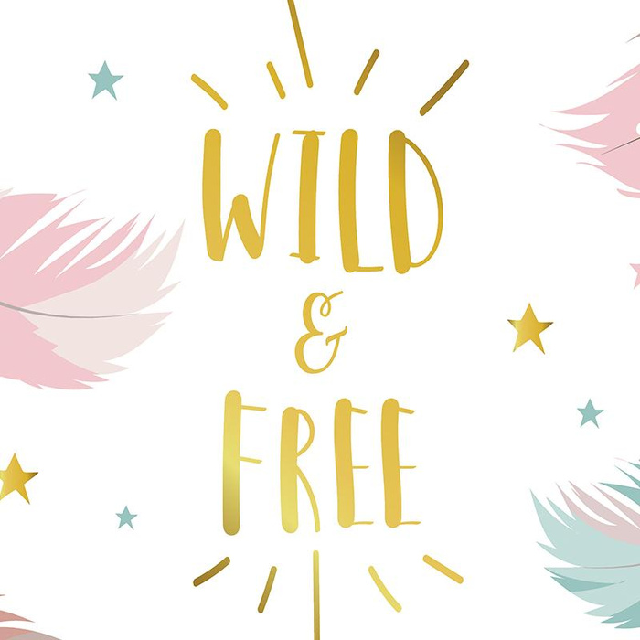 PASTELL-FEDERN (WILD & FREE) - Paneel 