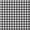 BLACK HOUNDSTOOTH / WHITE - Woven Fabric for tablecloths