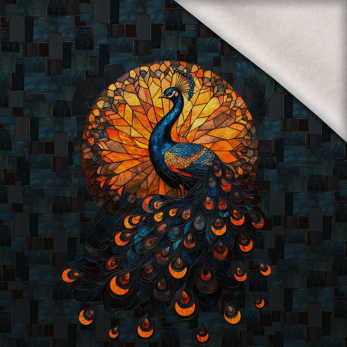 STAINED GLASS WZ.9 - Paneel (75cm x 80cm) Wintersweat angeraut mit Elastan ITY