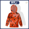 LADYBUG’S HOODIE - looped knit fabric (98/104)
