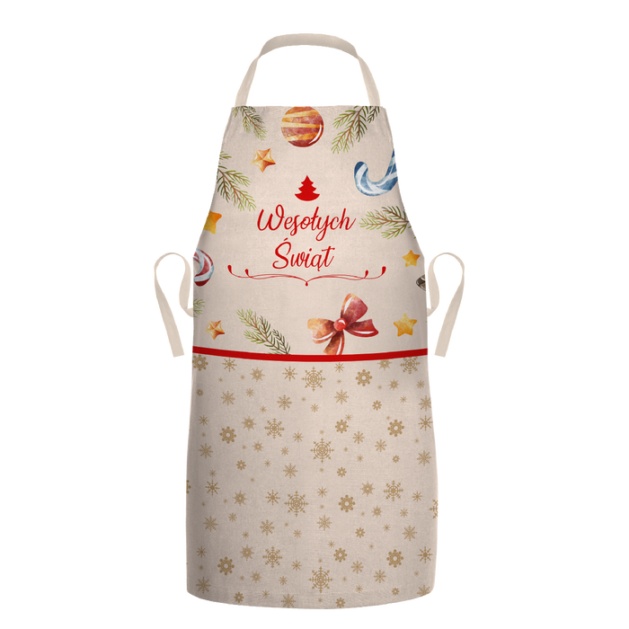 Vánoční Zástěra - WESOŁYCH ŚWIĄT / VÁNOČNÍ DEKORACE