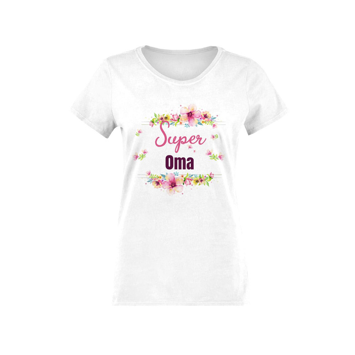 T-SHIRT DAMSKI - Super Oma - single jersey M