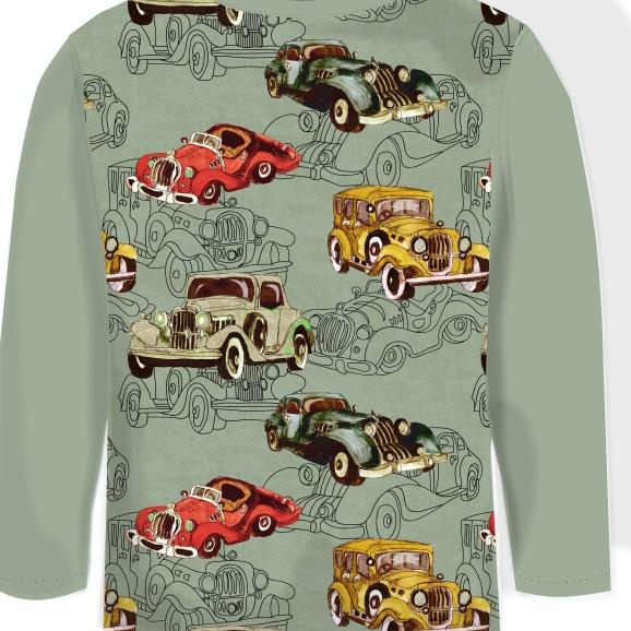 Longsleeve (98/104) - OLD CARS PAT. 3 - single jersey 