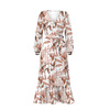 FLOWERS WZ.11/ Mocha Mousse  - Cotton muslin
