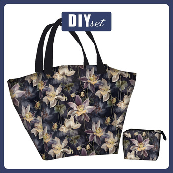 XL Tasche mit Utensilientasche 2 in 1 - PASTEL FLOWERS WZ.3 - Nähset