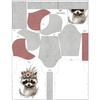 UNISEX HOODIE (HYDRA) - BABY RACCOON - sewing set (134/140)