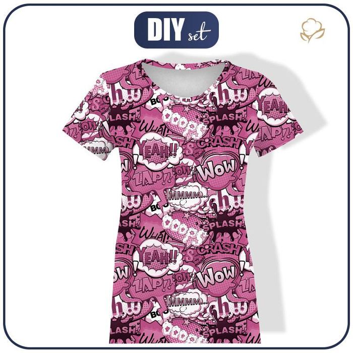 WOMEN’S T-SHIRT - COMIC BOOK (pink) - single jersey M