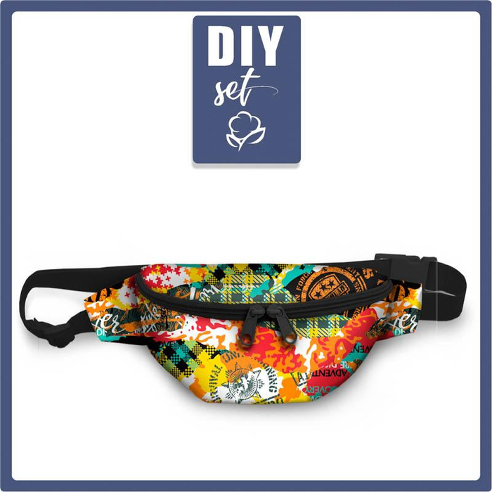 HIP BAG - CAMOUFLAGE COLORFUL / Choice of sizes