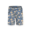 KID`S SHORTS (RIO) - DAISIES DENIM IMITATION WZ. 2 - looped knit fabric (86/92)