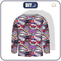 Longsleeve - KOMIKS (fioletowo - czerwony) - zestaw do uszycia