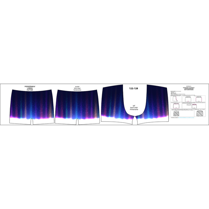 Boy's swim trunks (146-152) - ABSTRACTION PAT. 7 - sewing set