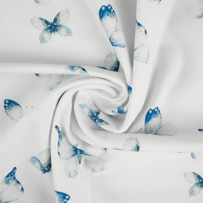 BUTTERFLIES PAT. 4 (WATER-COLOR BUTTERFLIES) - Cotton woven fabric