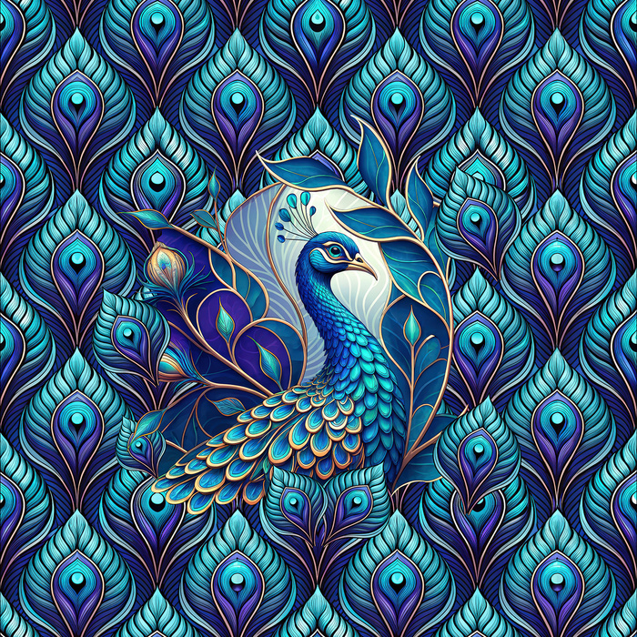 Stained Glass Night wz. 37 - PANEL (60cm x 50cm)