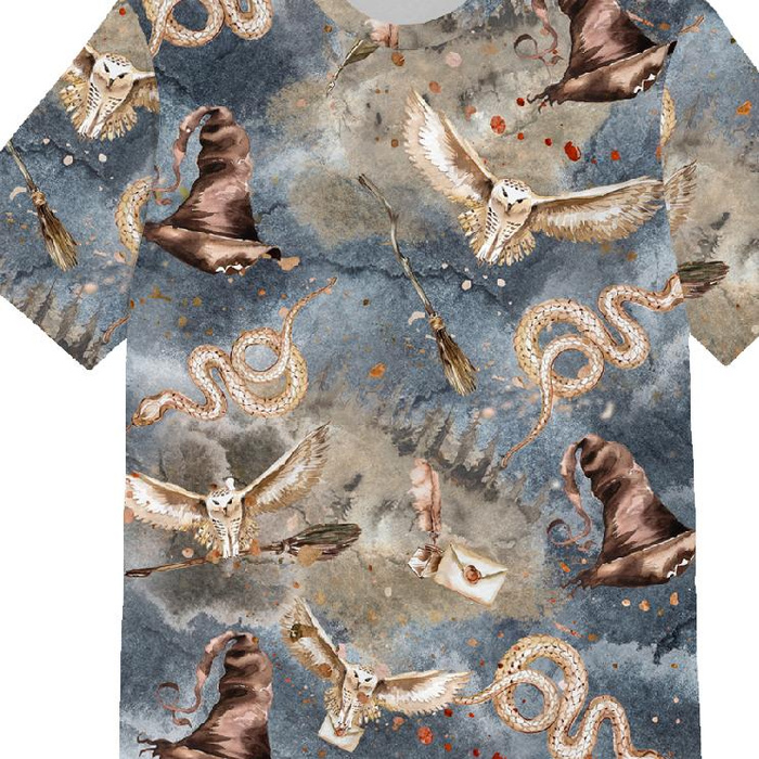 T-SHIRT DZIECIĘCY - MAGICZNY ŚWIAT MIX wz. 2 (MAGIC) - single jersey (140/146)