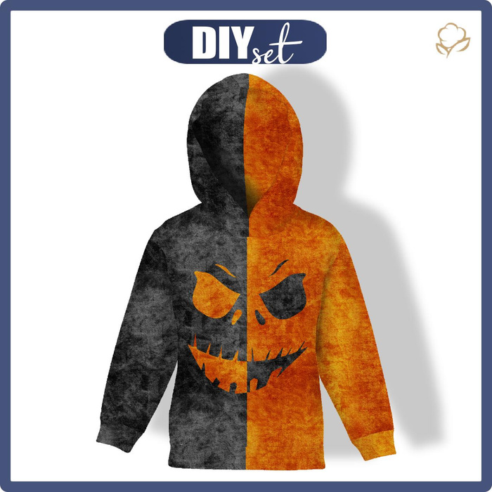 KID'S HOODIE (ALEX) - PUMPKIN - sewing set (158/164)