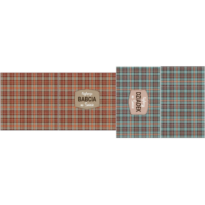 DECORATIVE PILOWS - Najlepsza Babcia / Najlepszy Dziadek na Świecie/ check retro