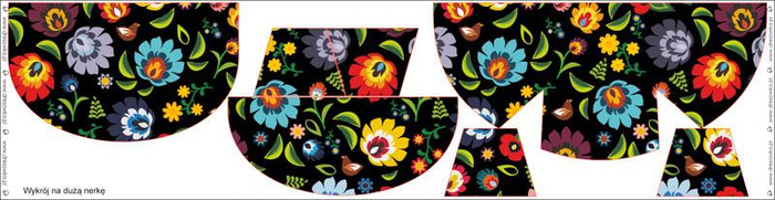 HIP BAG - LOWICZ FOLKLORE (black) / Choice of sizes