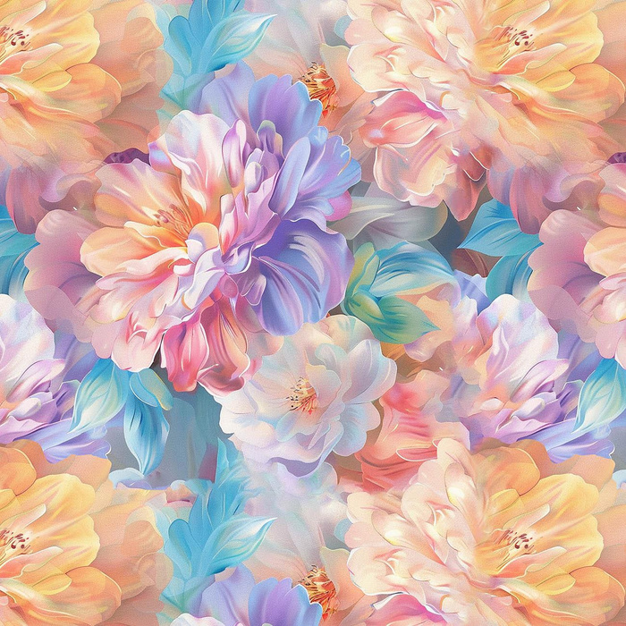 PASTEL FLOWERS WZ.19 - single jersey