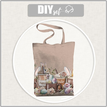 SHOPPER KABELKA - HAPPY EASTER / hrnky - Sada šití
