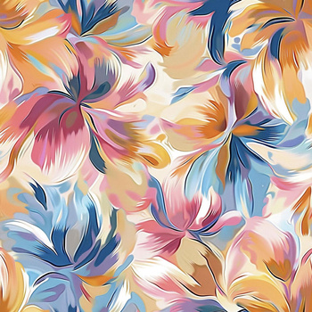 WATERCOLOR FLOWERS wz.8- Single Jersey mit Elastan ITY