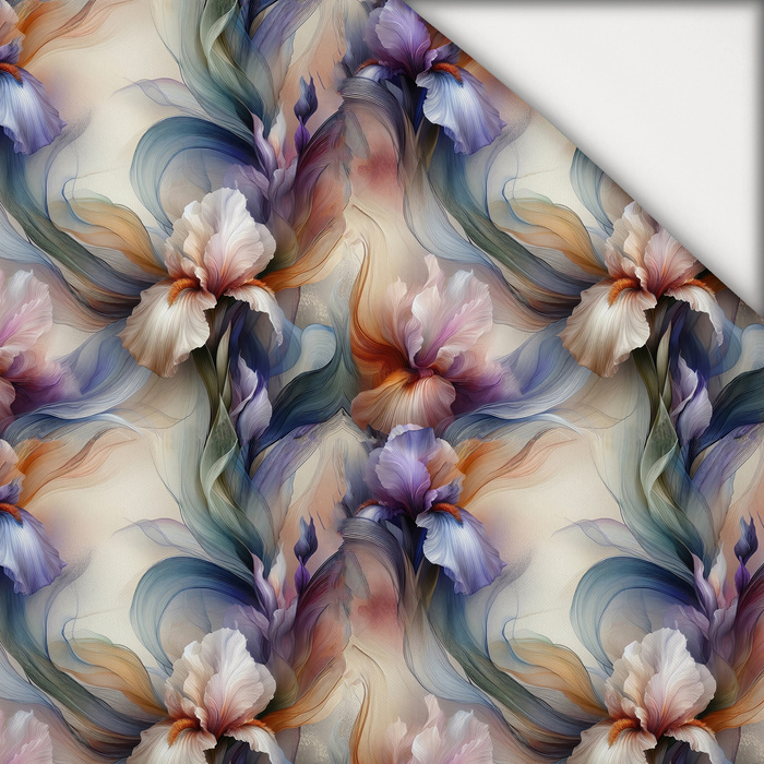 PASTEL FLOWERS WZ. 31 - lekka dzianina drapana