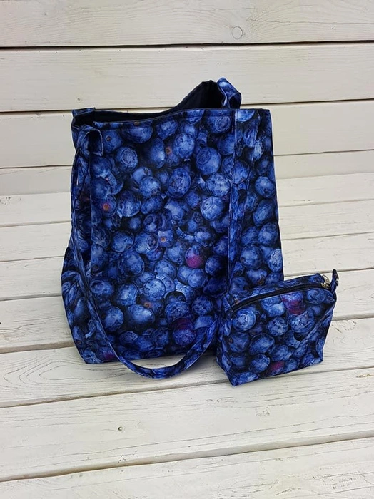 XL Tasche mit Utensilientasche 2 in 1 - TROPICAL BOUQUET M. 2 - Nähset