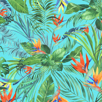 PARADIES DSCHUNGEL / WILD JUNGLE (MONSTERA)/ AQUA