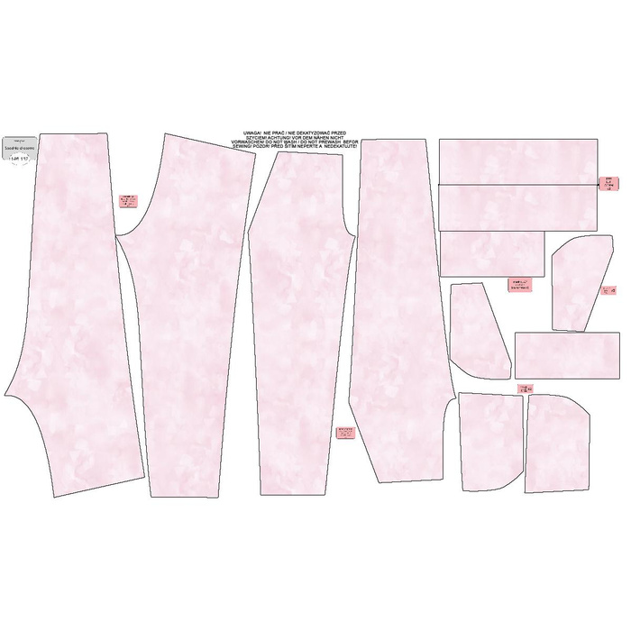 CHILDREN'S JOGGERS "LYON" (134/140) - CAMOUFLAGE pat. 2 (rose) - looped knit fabric