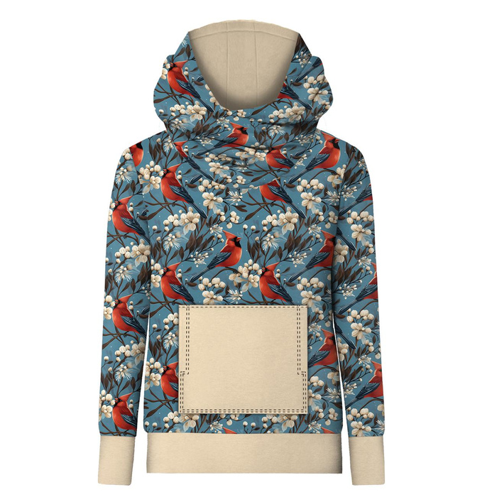 Unisex mikina s kapucí (HYDRA) - WINTER FLOWERS VZ. 12 - Sada šití 158/164