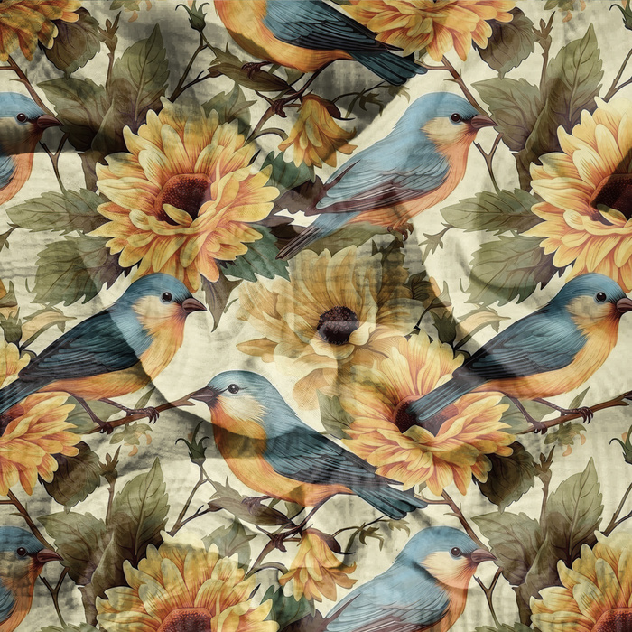 Sunflowers wz. 10 - Baumwoll Musselin