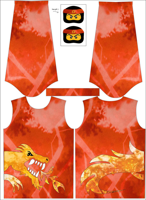 LONGSLEEVE  - ROTER NINJA - Single Jersey (86/92)