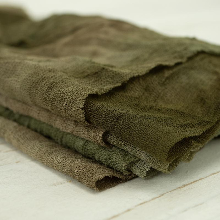 50cm - OLIVE - leichte Batik Maschenware