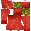 BLUZA DAMSKA (FURIA) NIETOPERZ Z KOMINEM - RED SPECKS / KWIATOWA DŻUNGLA - zestaw do uszycia XXL